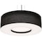 Afx Montclair 30in. Medium Base Pendant, Satin Nickel Finish, Black Shade MCP3044MBSN-BK - alternate 1